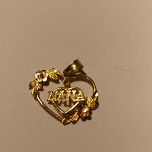 NANA Gold Heart & Floral Pendant